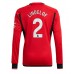 Günstige Manchester United Victor Lindelof #2 Heim Fussballtrikot 2023-24 Langarm